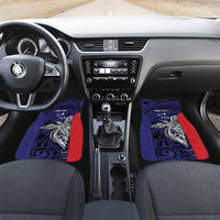 Personalised PNG Central Province Car Mats Bird of Paradise Tattoo Flag Motif - Polynesian Pride