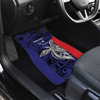 Personalised PNG Central Province Car Mats Bird of Paradise Tattoo Flag Motif - Polynesian Pride