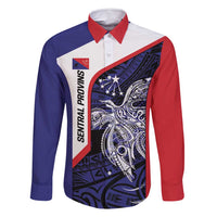 Personalised PNG Central Province Family Matching Mermaid Dress and Hawaiian Shirt Bird of Paradise Tattoo Flag Motif - Polynesian Pride