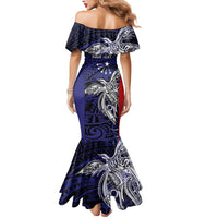 Personalised PNG Central Province Mermaid Dress Bird of Paradise Tattoo Flag Motif - Polynesian Pride