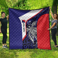 Personalised PNG Central Province Quilt Bird of Paradise Tattoo Flag Motif - Polynesian Pride