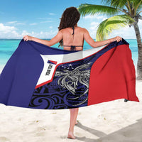 Personalised PNG Central Province Sarong Bird of Paradise Tattoo Flag Motif - Polynesian Pride