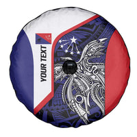 Personalised PNG Central Province Spare Tire Cover Bird of Paradise Tattoo Flag Motif - Polynesian Pride