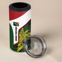 Personalised PNG Chimbu Province 4 in 1 Can Cooler Tumbler Bird of Paradise Tattoo Flag Motif - Polynesian Pride