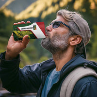 Personalised PNG Chimbu Province 4 in 1 Can Cooler Tumbler Bird of Paradise Tattoo Flag Motif - Polynesian Pride