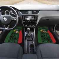 Personalised PNG Chimbu Province Car Mats Bird of Paradise Tattoo Flag Motif - Polynesian Pride