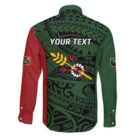 Personalised PNG Chimbu Province Family Matching Tank Maxi Dress and Hawaiian Shirt Bird of Paradise Tattoo Flag Motif - Polynesian Pride