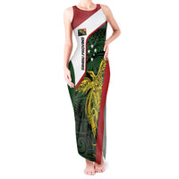 Personalised PNG Chimbu Province Tank Maxi Dress Bird of Paradise Tattoo Flag Motif - Polynesian Pride