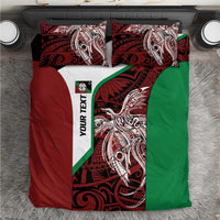 Personalised PNG East New Britain Province Bedding Set Bird of Paradise Tattoo Flag Motif - Polynesian Pride