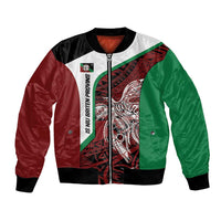 Personalised PNG East New Britain Province Bomber Jacket Bird of Paradise Tattoo Flag Motif - Polynesian Pride