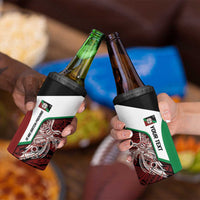 Personalised PNG East New Britain Province 4 in 1 Can Cooler Tumbler Bird of Paradise Tattoo Flag Motif - Polynesian Pride