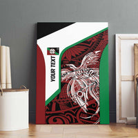 Personalised PNG East New Britain Province Canvas Wall Art Bird of Paradise Tattoo Flag Motif - Polynesian Pride