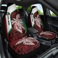 Personalised PNG East New Britain Province Car Seat Cover Bird of Paradise Tattoo Flag Motif - Polynesian Pride