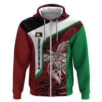 Personalised PNG East New Britain Province Hoodie Bird of Paradise Tattoo Flag Motif - Polynesian Pride