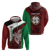 Personalised PNG East New Britain Province Zip Hoodie Bird of Paradise Tattoo Flag Motif - Polynesian Pride