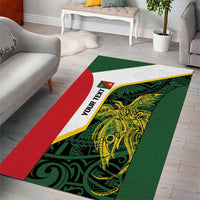 Personalised PNG East Sepik Province Area Rug Bird of Paradise Tattoo Flag Motif - Polynesian Pride