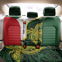 Personalised PNG East Sepik Province Back Car Seat Cover Bird of Paradise Tattoo Flag Motif - Polynesian Pride