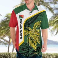 Personalised PNG East Sepik Province Hawaiian Shirt Bird of Paradise Tattoo Flag Motif - Polynesian Pride