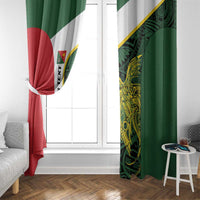 Personalised PNG East Sepik Province Window Curtain Bird of Paradise Tattoo Flag Motif - Polynesian Pride