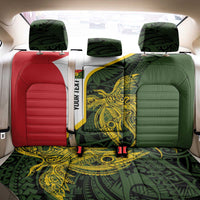 Personalised PNG Eastern Highlands Back Car Seat Cover Bird of Paradise Tattoo Flag Motif - Polynesian Pride