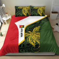 Personalised PNG Eastern Highlands Bedding Set Bird of Paradise Tattoo Flag Motif - Polynesian Pride
