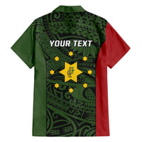 Personalised PNG Eastern Highlands Family Matching Off Shoulder Maxi Dress and Hawaiian Shirt Bird of Paradise Tattoo Flag Motif - Polynesian Pride