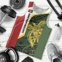 Personalised PNG Eastern Highlands Men Tank Top Bird of Paradise Tattoo Flag Motif - Polynesian Pride