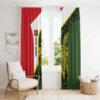 Personalised PNG Eastern Highlands Window Curtain Bird of Paradise Tattoo Flag Motif - Polynesian Pride