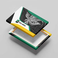 Personalised PNG Enga Province Canvas Wall Art Bird of Paradise Tattoo Flag Motif - Polynesian Pride