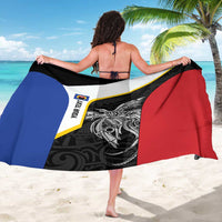 Personalised PNG Gulf Province Sarong Bird of Paradise Tattoo Flag Motif - Polynesian Pride