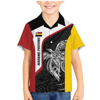 Personalised PNG Madang Province Family Matching Mermaid Dress and Hawaiian Shirt Bird of Paradise Tattoo Flag Motif - Polynesian Pride