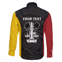 Personalised PNG Madang Province Family Matching Tank Maxi Dress and Hawaiian Shirt Bird of Paradise Tattoo Flag Motif - Polynesian Pride