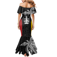 Personalised PNG Madang Province Mermaid Dress Bird of Paradise Tattoo Flag Motif - Polynesian Pride