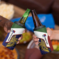 Personalised PNG Milne Bay Province 4 in 1 Can Cooler Tumbler Bird of Paradise Tattoo Flag Motif - Polynesian Pride