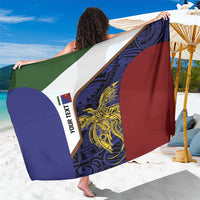 Personalised PNG Milne Bay Province Sarong Bird of Paradise Tattoo Flag Motif - Polynesian Pride