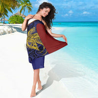 Personalised PNG Milne Bay Province Sarong Bird of Paradise Tattoo Flag Motif - Polynesian Pride