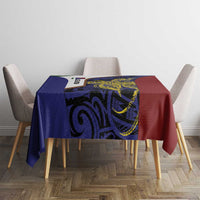 Personalised PNG Milne Bay Province Tablecloth Bird of Paradise Tattoo Flag Motif - Polynesian Pride