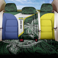 Personalised PNG Morobe Province Back Car Seat Cover Bird of Paradise Tattoo Flag Motif - Polynesian Pride