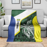 Personalised PNG Morobe Province Blanket Bird of Paradise Tattoo Flag Motif - Polynesian Pride