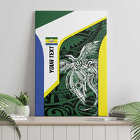 Personalised PNG Morobe Province Canvas Wall Art Bird of Paradise Tattoo Flag Motif - Polynesian Pride