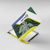 Personalised PNG Morobe Province Canvas Wall Art Bird of Paradise Tattoo Flag Motif - Polynesian Pride