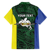 Personalised PNG Morobe Province Family Matching Long Sleeve Bodycon Dress and Hawaiian Shirt Bird of Paradise Tattoo Flag Motif - Polynesian Pride