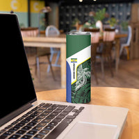 Personalised PNG Morobe Province Skinny Tumbler Bird of Paradise Tattoo Flag Motif - Polynesian Pride