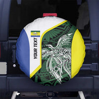 Personalised PNG Morobe Province Spare Tire Cover Bird of Paradise Tattoo Flag Motif - Polynesian Pride