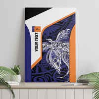 Personalised PNG New Ireland Canvas Wall Art Bird of Paradise Tattoo Flag Motif - Polynesian Pride