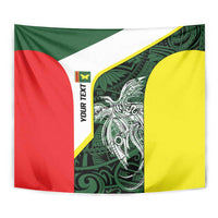Personalised PNG Oro Province Tapestry Bird of Paradise Tattoo Flag Motif - Polynesian Pride