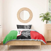 Personalised PNG Southern Highlands Province Bedding Set Bird of Paradise Tattoo Flag Motif - Polynesian Pride