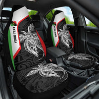 Personalised PNG Southern Highlands Province Car Seat Cover Bird of Paradise Tattoo Flag Motif - Polynesian Pride