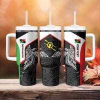 Personalised PNG Southern Highlands Province Tumbler With Handle Bird of Paradise Tattoo Flag Motif - Polynesian Pride