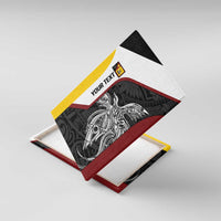 Personalised PNG Western Province Canvas Wall Art Bird of Paradise Tattoo Flag Motif - Polynesian Pride